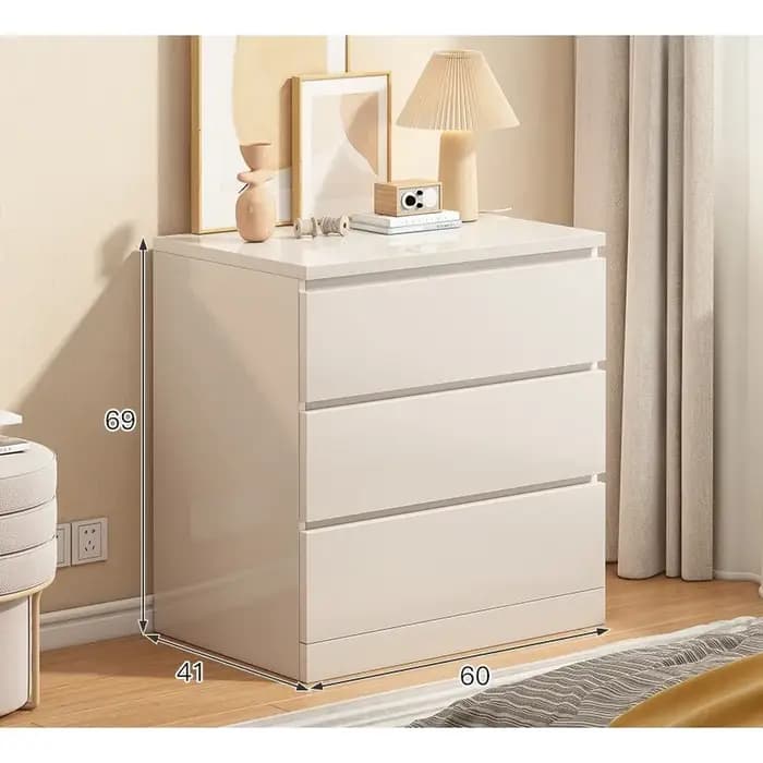 Armoire de rangement simple et moderne en blanc pour chambre à coucher, salon, armoire à tiroirs con