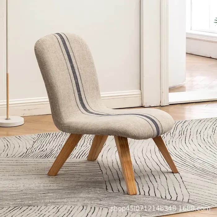 Chaise à dossier en bois massif, canapé d'allaitement confortable, tabouret bas, Table à thé, banc,