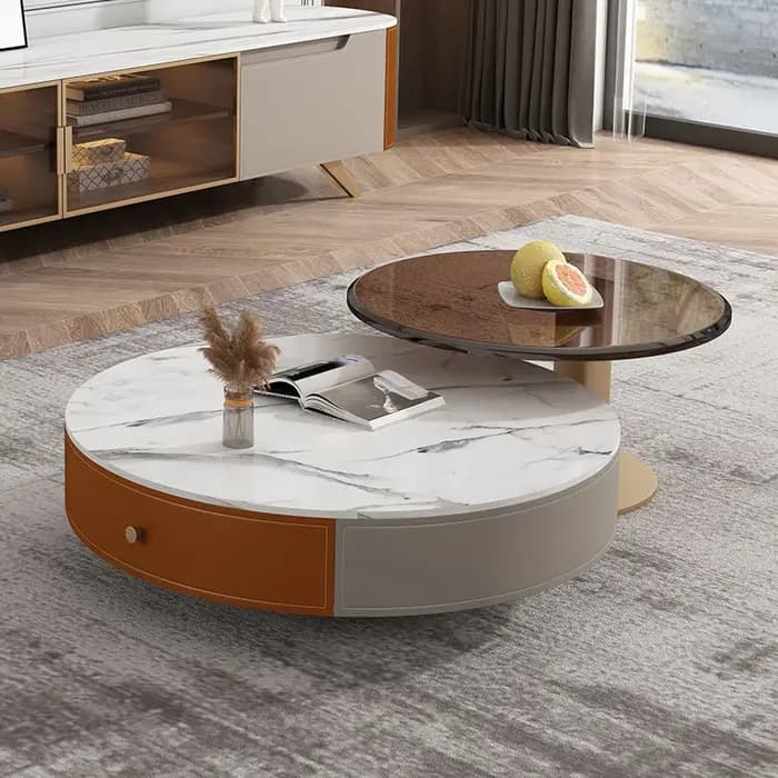 Meuble TV de luxe léger et verre