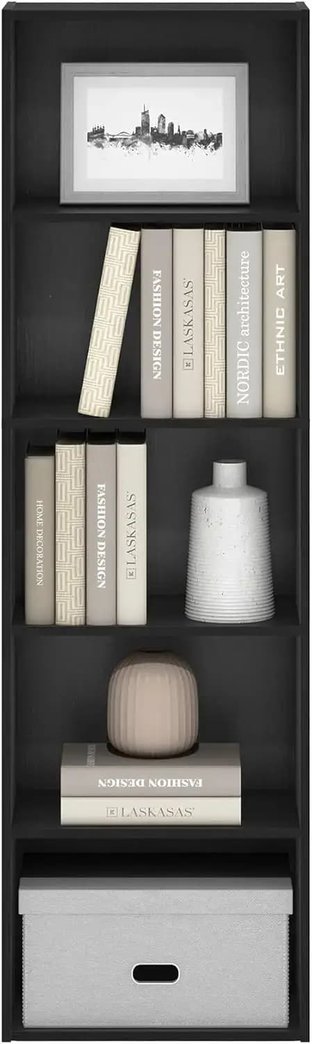 Étagère à 5 niveaux en forme de cube avec étagères ouvertes pour salon, chambre à coucher, bureau à