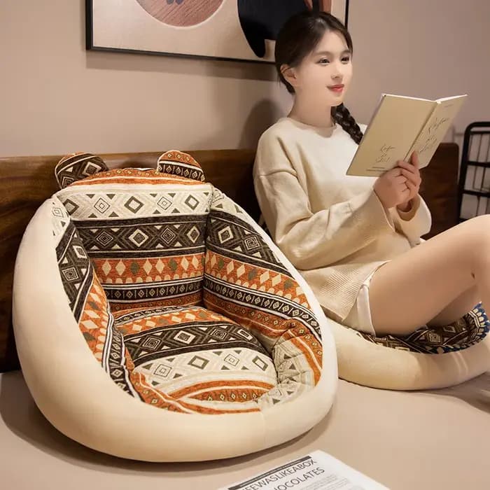 Coussin de dossier imprimé style bohème pour canapé tatami, idéal pour l'automne et l'hiver, pour salon ou chaise de bureau confortable et douce