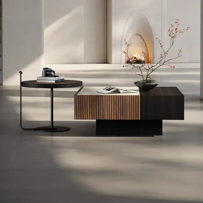 Table basse de salon moderne de style nordique pour hôtel
