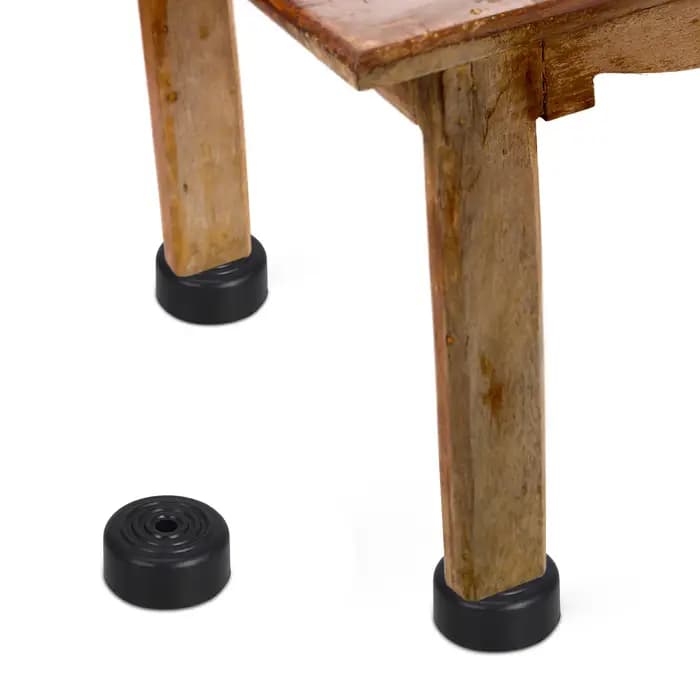 6 pièces noir 5Cm rond conique canapé jambes remplacement Durable vis dans les pieds de meubles pour canapés Tables armoires antidérapant