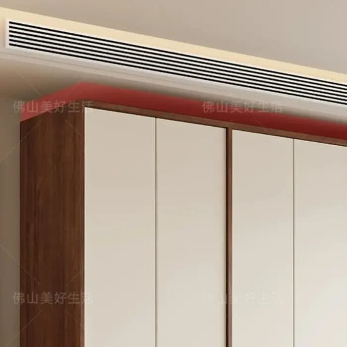 Armoire bibliothèque en bois massif avec tiroirs