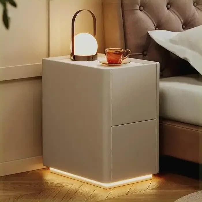 ZNarrow – tables de chevet rustiques en bois massif, petits tiroirs, organisateurs, maquillage minim