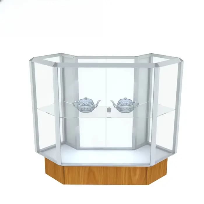 Vitrine multicolore moderne en verre trempé