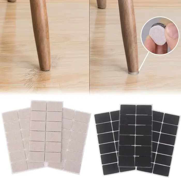 Coussinets de pieds de chaise en feutre auto-adhésifs, 12 pièces/feuille, couvre-pieds de Table, pro
