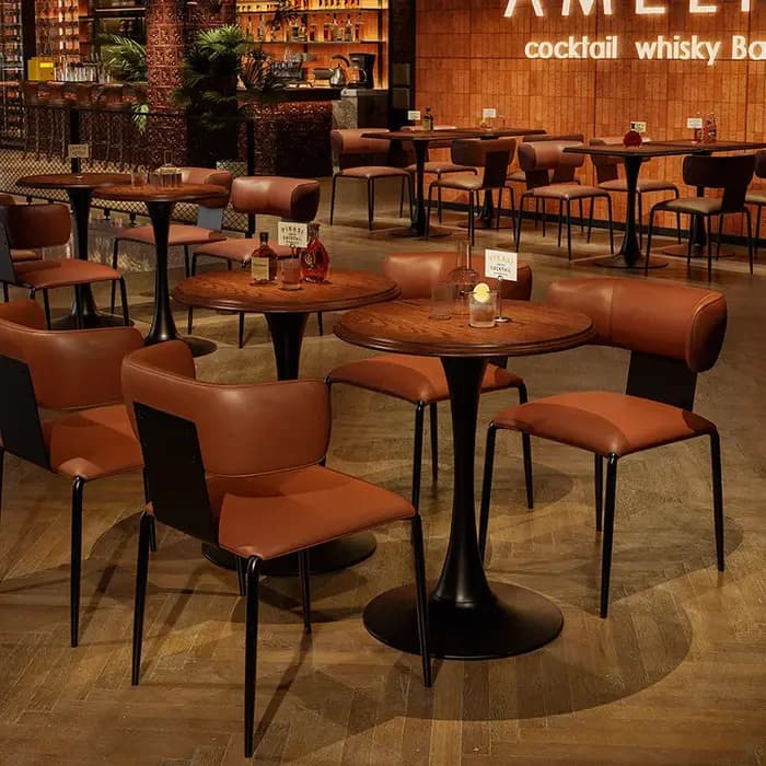 Américain rétro Fengqing Bar bistro Table et chaise combinaison Internet célébrité café Western Restaurant