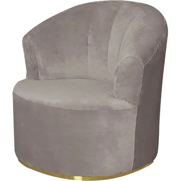 Juste de fauteuil à baril en velours rond