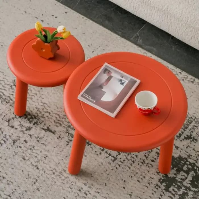 Tables basses rondes pour canapé, petites tables d'appoint colorées pour chambre à coucher, plateau bas, meubles pour salon