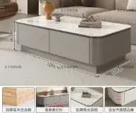 Table basse nordique design rangement de magazines Antique