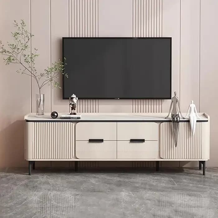 Meuble Tv minimaliste de luxe Unique avec rangement beauté Premium