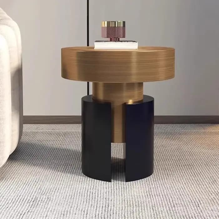 Table basse en métal et acier inoxydable
