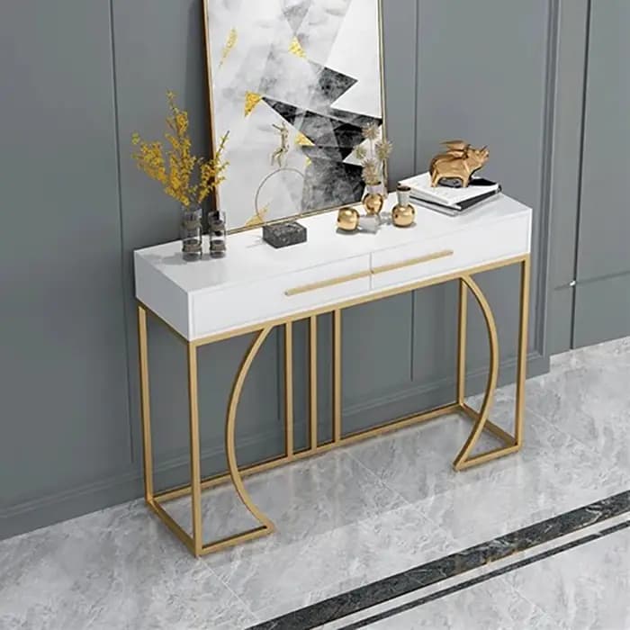 Table Console classique en forme de demi-lune