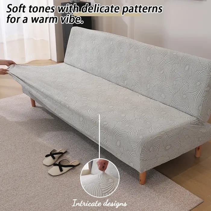 Housses de canapé-lit Jacquard de haute qualité sans accoudoirs pour salon