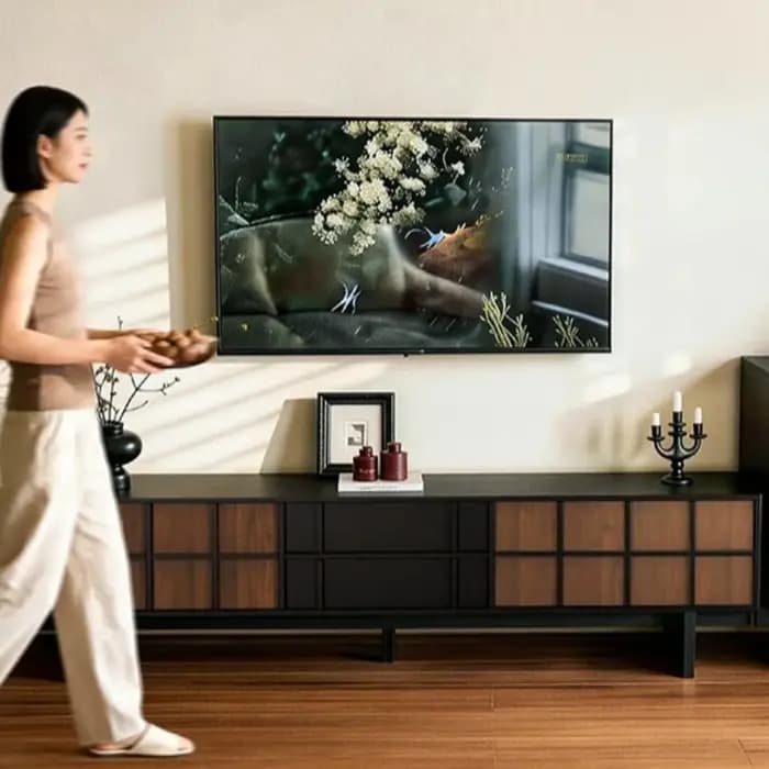 Meuble TV de luxe léger avec étagère dissimulée