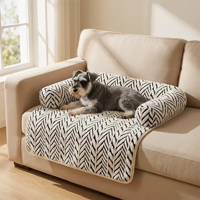 Tapis de canapé pour animaux de compagnie avec rebords latéraux