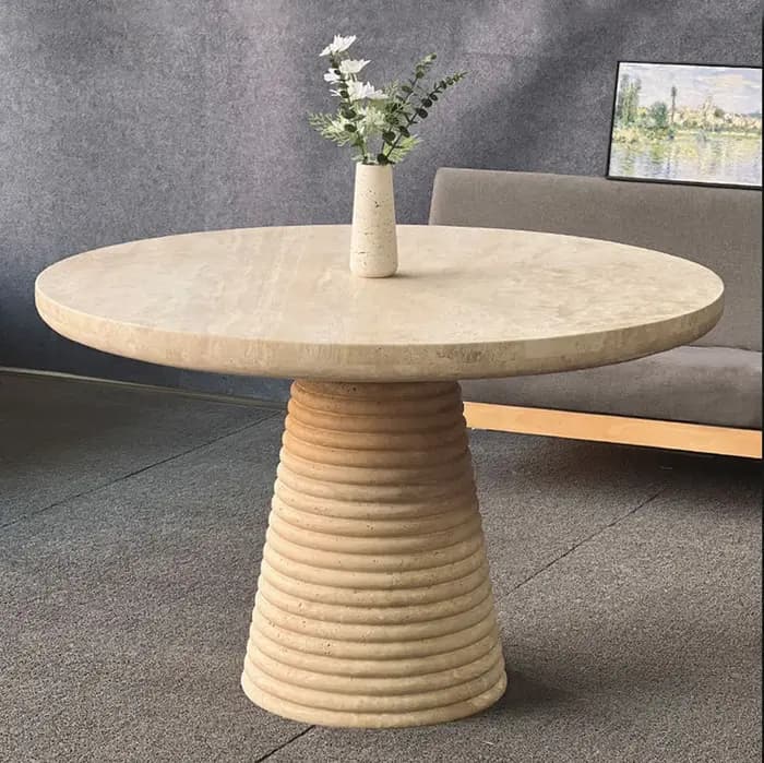 Table basse carrée moderne en pierre