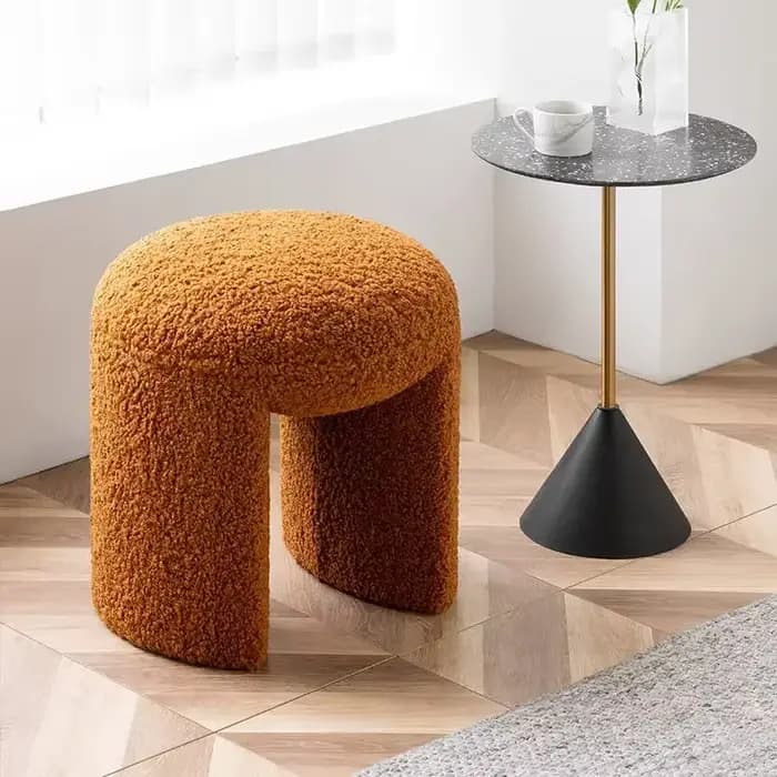 Pouf Ottoman Doux et Mignon pour la Maison, Tabouret Simple pour Se Changer les Chaussures, Petit Po