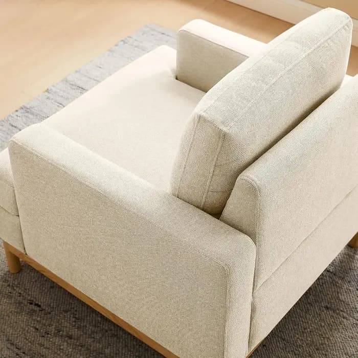 Chaise d'appoint surdimensionnée pour salon, fauteuil de lecture rembourré moderne pour chambre à co