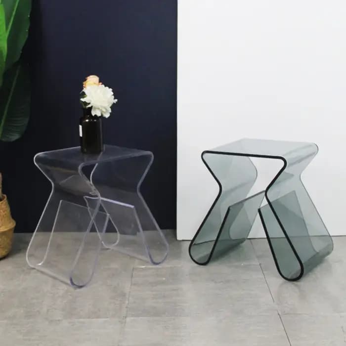 Table basse en acrylique transparent pour chambre à coucher