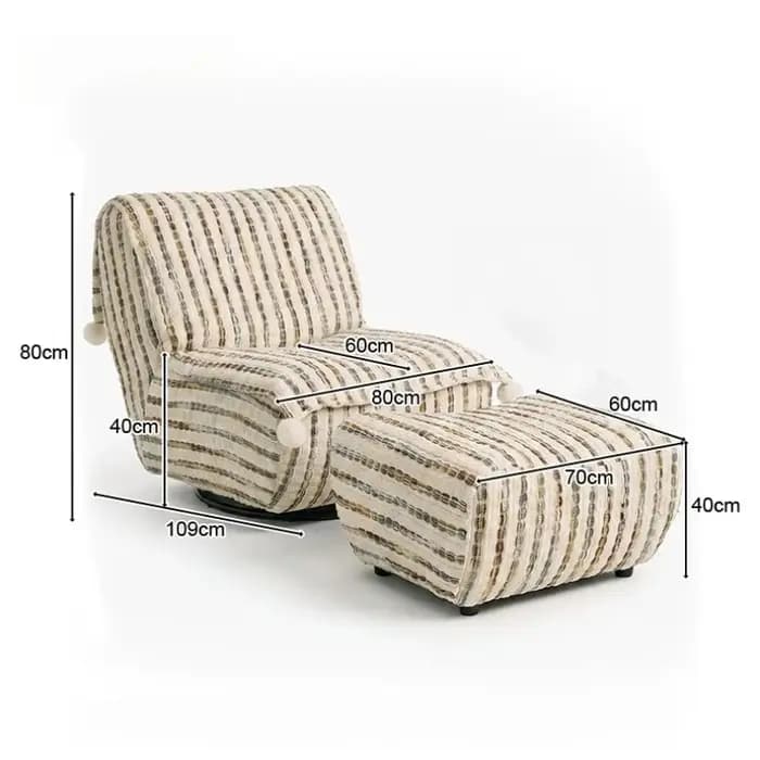 Fauteuils inclinables pivotants pour salon, canapé d'appoint, fauteuils confortables de style nordique, fauteuils de relaxation pour adultes, meubles de style mid-century.