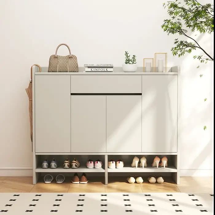 Meuble à chaussures design vertical pour l'entrée, étagère de rangement gain de place pour pantoufle