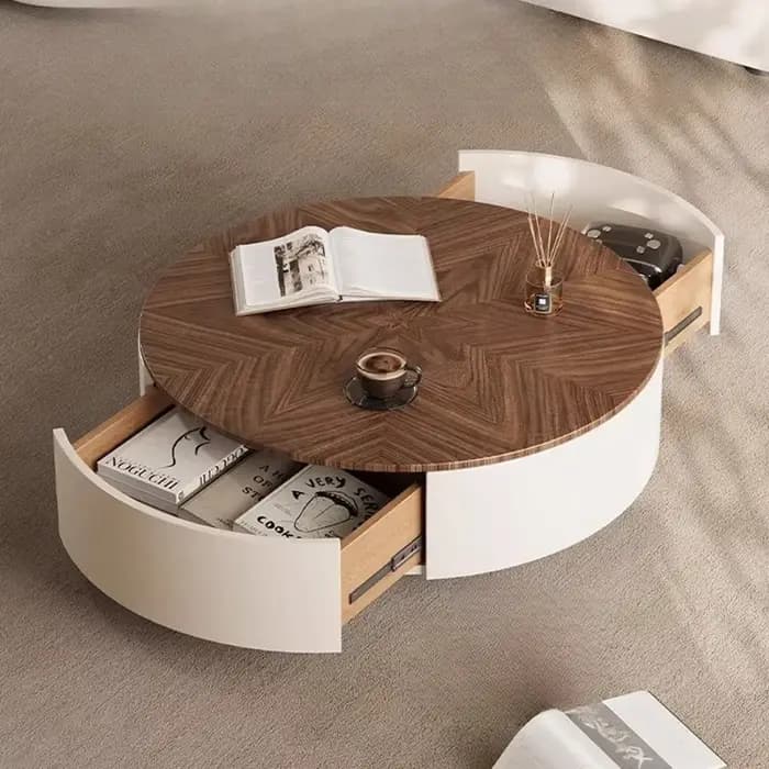 Table basse ronde en bois