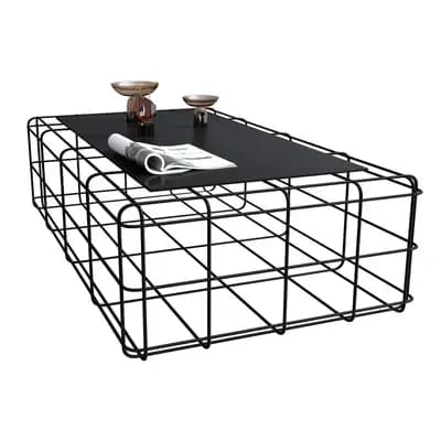 Table basse moderne de luxe carré fer Glam salon Tables basses livres minimaliste Muebles Para El Ho