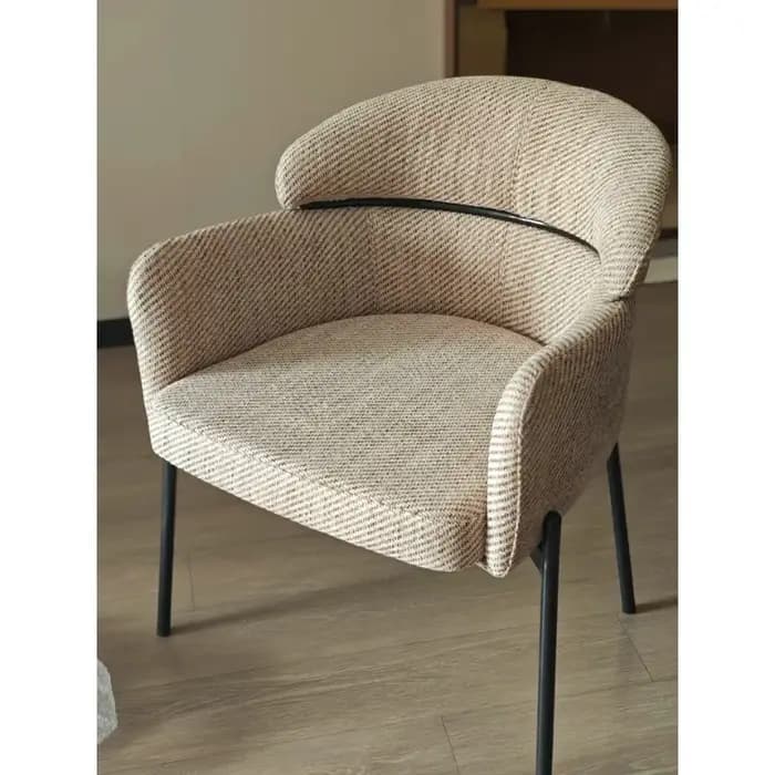 Chaise de loisirs minimaliste italienne en tissu