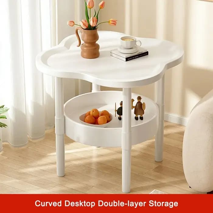 Table d'appoint moderne 40x40CM, petite Table d'appoint Double couche, Table de chevet décorative en