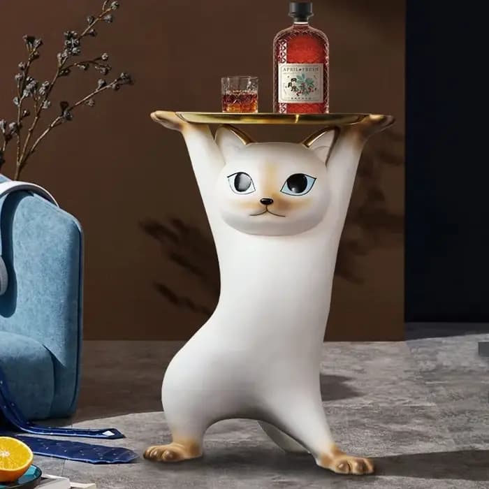 Table basse en forme de chat enchanteresse