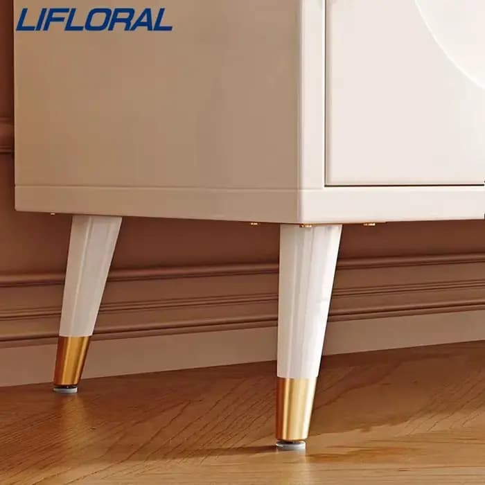 4 pièces pieds de meuble TV en métal pieds de canapé de luxe cône Oblique pieds de Table basse pieds