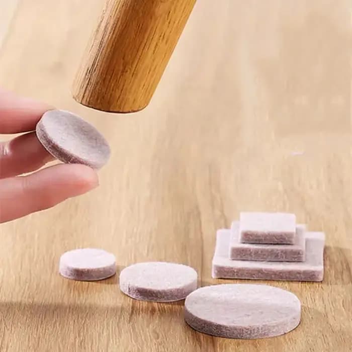 Patins de protection en feutre pour pieds de chaise, ronds et carrés, autocollants, pour meubles et tables, antidérapants