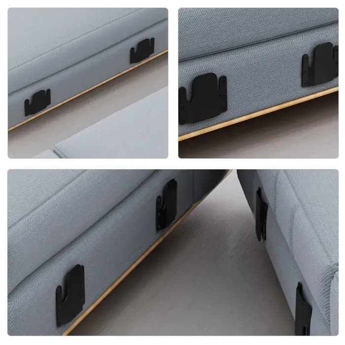 Connecteurs de canapé en métal, 4 pièces, attaches de remplacement pour canapé modulaire, clips de c