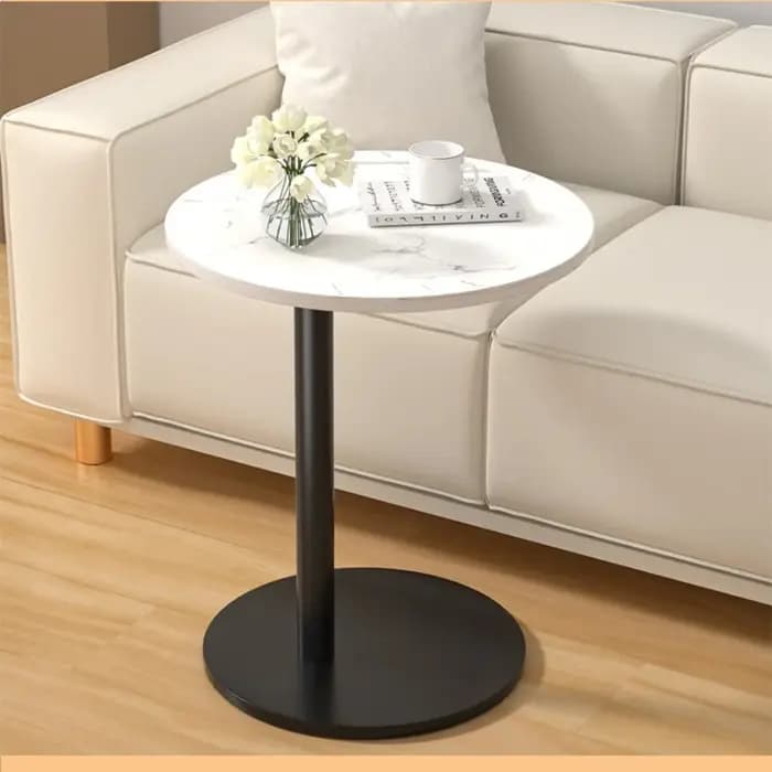 Table à manger ronde moderne, table d'appoint portable à roulettes, table basse, table de chevet, ta