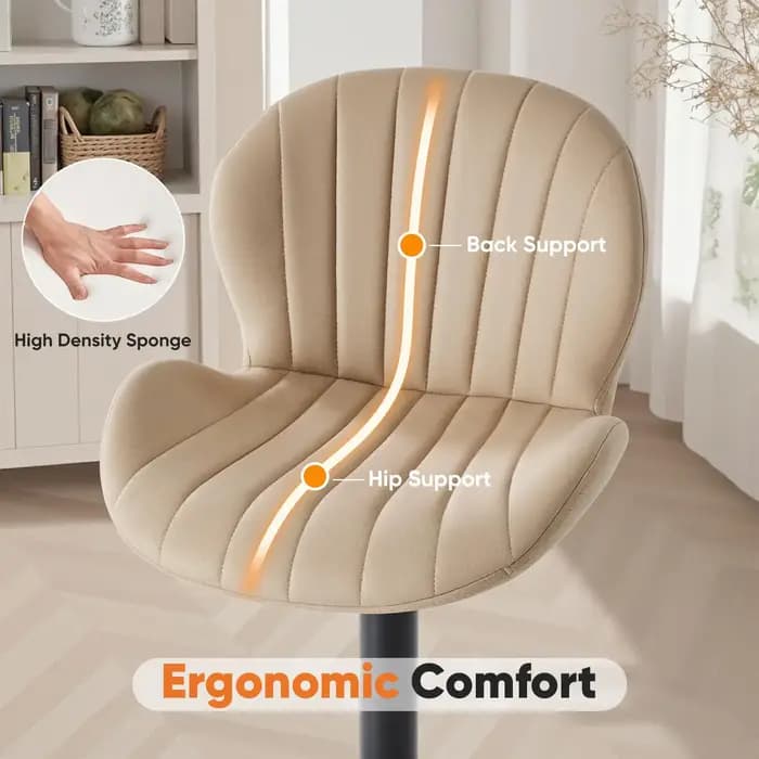 JHK Ergonomique Moderne 360 ° Ensemble de 2 chaises de salle à manger pivotantes, chaises de cuisi