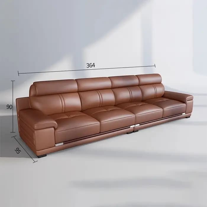 Linlamlim Canapé en cuir en forme de L de luxe moderne pour salon