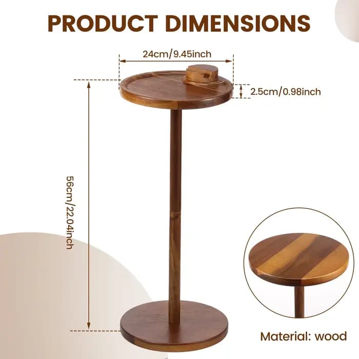 Mini table d'appoint en bois élégante