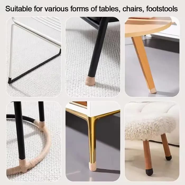 Patins autocollants pour pieds de chaise, silencieux, antidérapants, protection de sol, pour pieds d