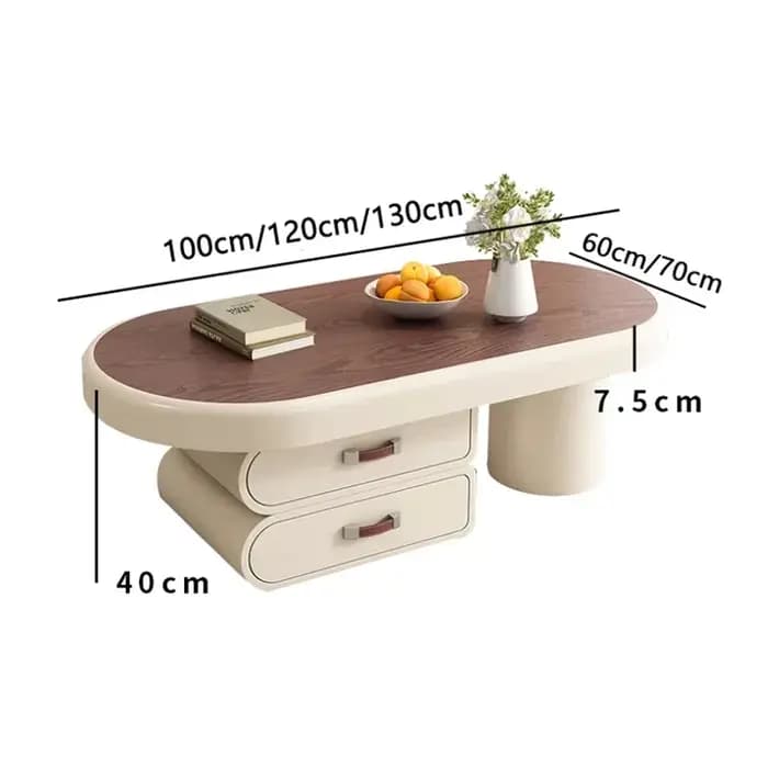 Table basse simple et élégante, design nordique moderne et chic, mobilier de salon de luxe