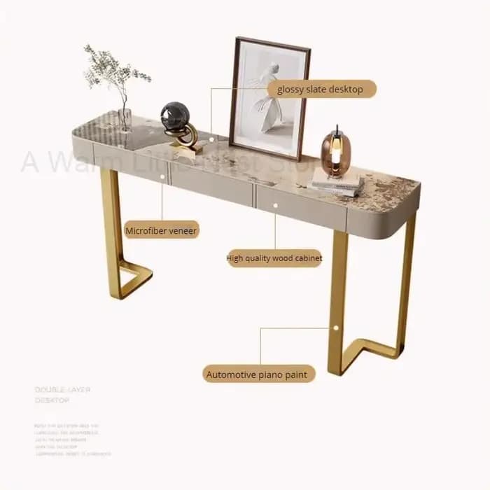 MELCabinet-Table console brillante de luxe pour couloir