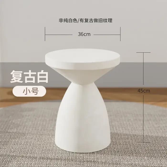 Table d'appoint ronde moderne de luxe en magnésium pour salon