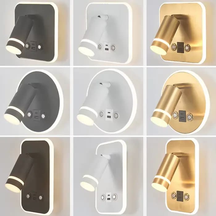 Lampe murale de lecture avec chargement USB
