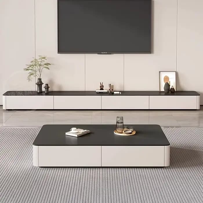 Table basse carrée simple au design nordique