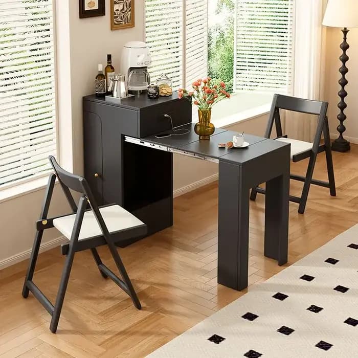 Table à manger extensible moderne japonaise blanche pliante salon