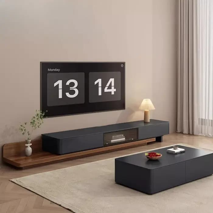 Meuble TV Rétractable en Bois