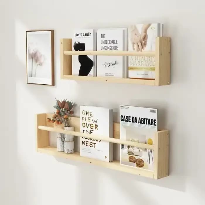 Étagères flottantes en bois, étagères murales pour livres de pépinière, bibliothèque pour enfants, d