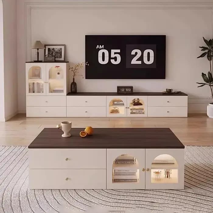 Meubles de télévision Glamour de luxe avec tiroirs
