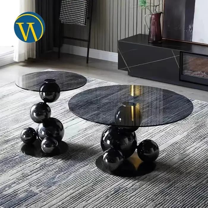 Table basse moderne luxueuse sur mesure en marbre